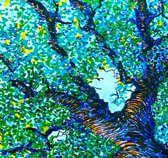 Vieux tronc au soleil – Peintures et dessins, Paper (photo 4 of 5)