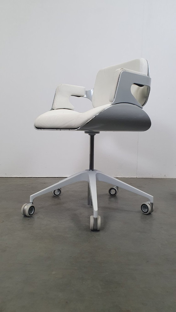 Image 1 of Interstuhl Silver 162S Bürostuhl, weißes Leder, James Bond