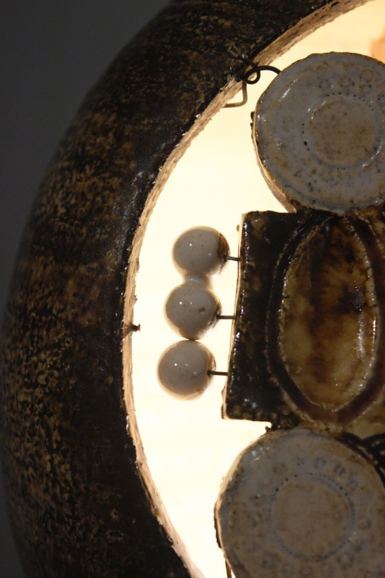 Image 1 of Georges Pelletier - Rara base per lampada a doppia luce di grandi dimensioni, Francia, anni '70