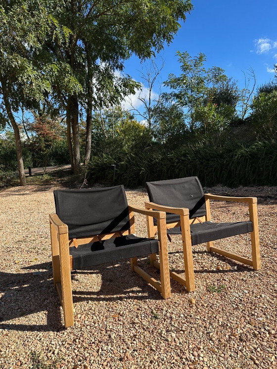 Image 1 of 2x Vintage IKEA Safari stoelen Karin Mobring