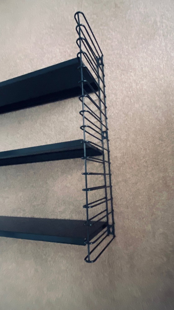 Image 1 of Vintage zwart draadrek Tomado stijl  | Nederlands design ca. 1980