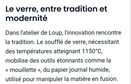 Image 1 of Pompoen van geblazen glas, gesigneerd door Loup Guittet.