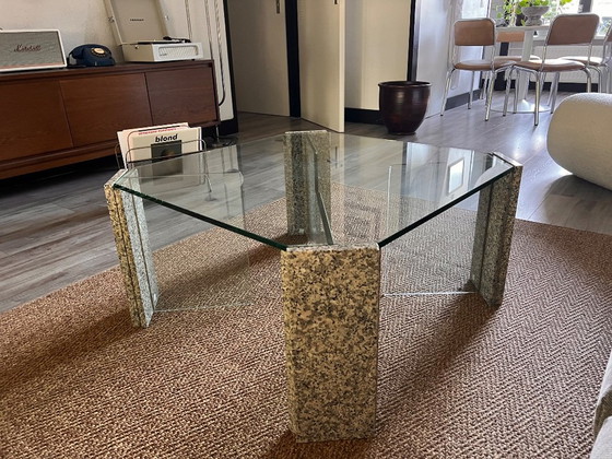 Vintage 70s Brutalist Coffee Table – Willy Ballez inspired, Stone (photo 3 of 11)