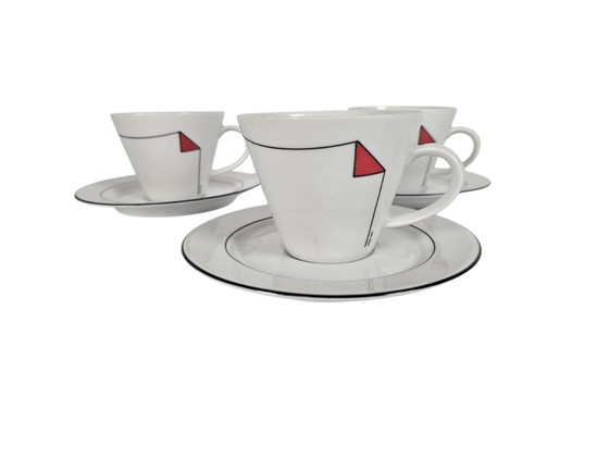 Image 1 of Kronester Bavaria para Van Nelle - 7 tazas y platillos - porcelana - Posmoderno - Años 80