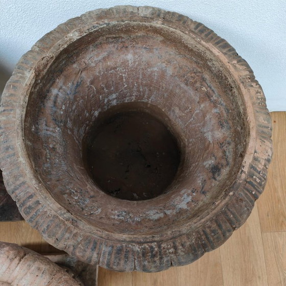 Image 1 of Set van 5 Vintage Franse tuinvazen bloembakken tuinvaas