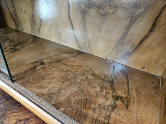 Image 1 of Art Decò Display Cabinet in Walnut Burl