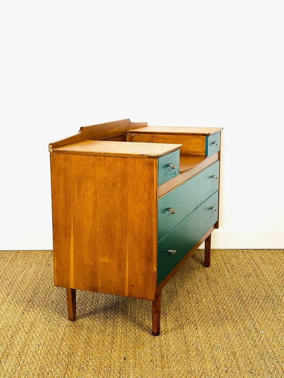 Image 1 of Vintage eikenhouten kaptafel, 1950