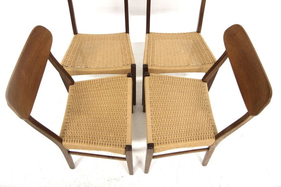 Image 1 of Set van 4 Scandinavische teakhouten stoelen, Denemarken, 1960