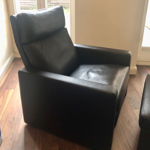 Cor Conseta high-back armchair relax function & stool