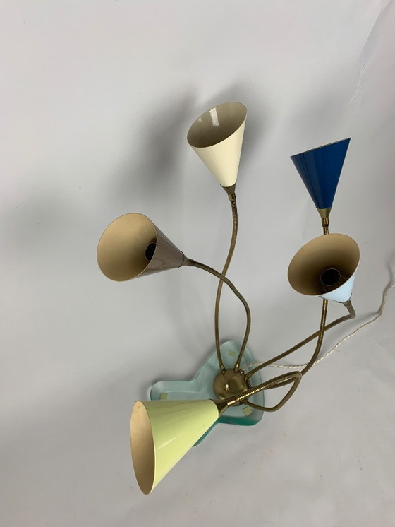 Image 1 of Mid-Century Modern Five-light Table Lamp 1950’s Gino Sarfatti 