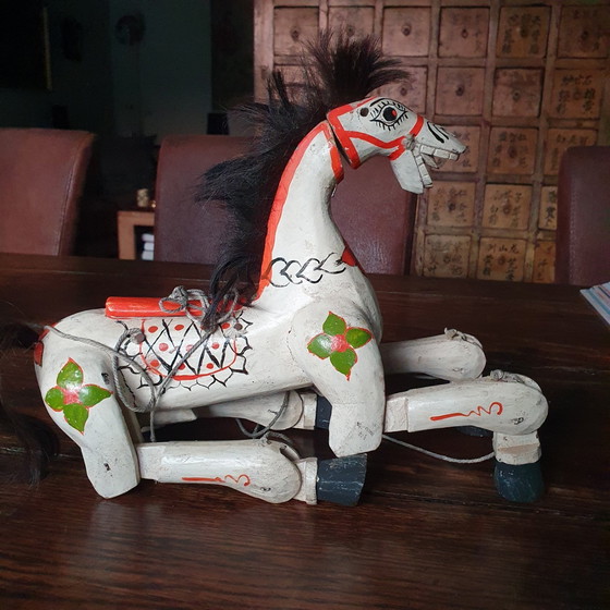 Image 1 of Pferd Marionette Alt Handgemacht