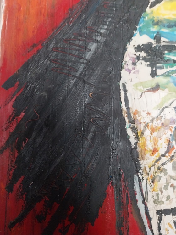 1 x Dipinto di J. Coenen 1968 dopo Rosy Fernández Diaz "Clown au Chapeau" – Dipinti e disegni, Wood (photo 7 of 7)