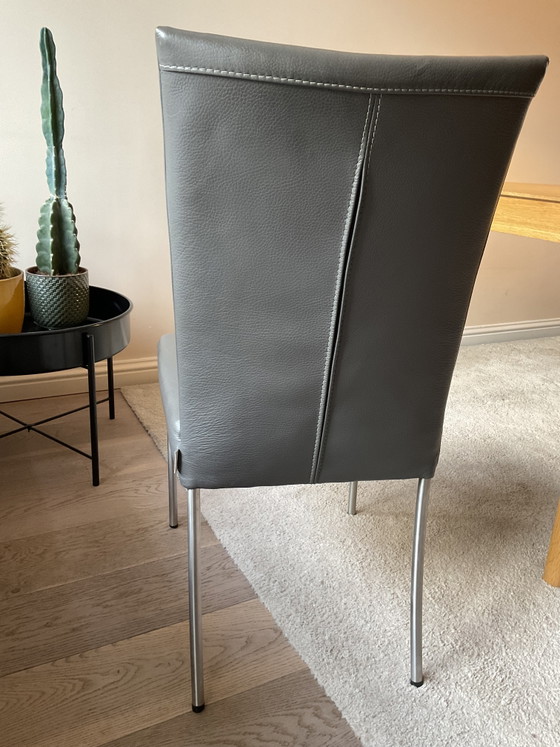 Six Chaises de Salle à Manger Bert Plantagie – Leather, Metal (photo 2 of 9)