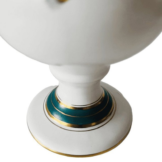 Image 1 of Vaso vintage in ceramica Gouda con motivo floreale, decorazione Marjon anni '60