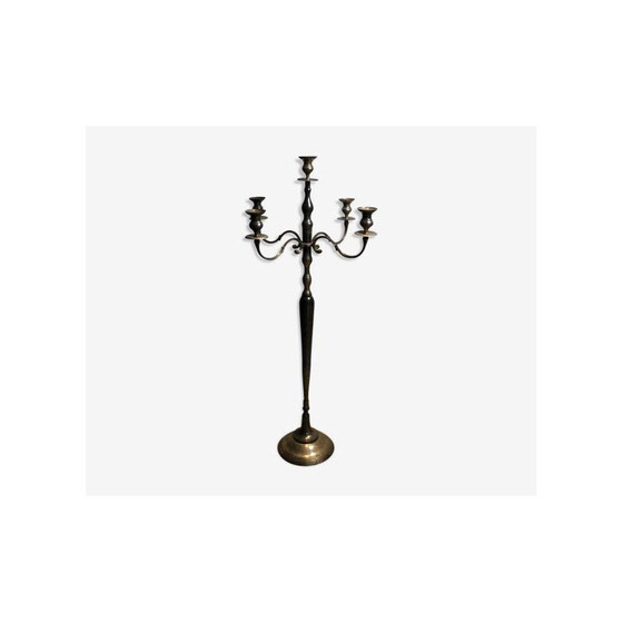 Image 1 of Vintage candelabra on foot in silver plated bronze