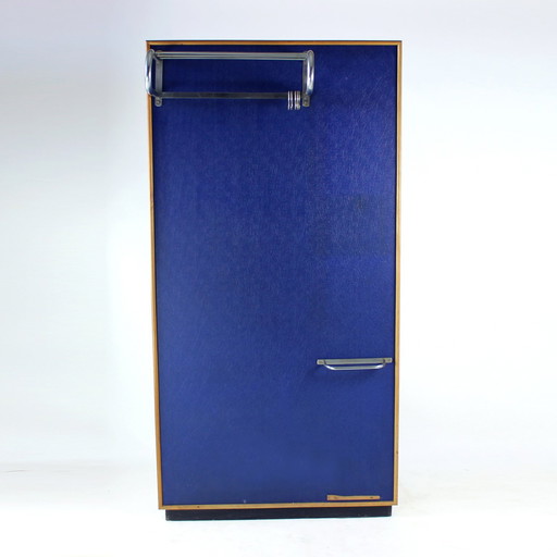 Suspension murale en chrome et simili-cuir du Mid Century par Dřevokov, Czechoslovakia, 1957