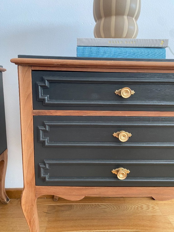 Image 1 of Pair of Restored Wooden Nightstands
