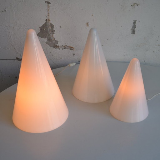 3x tipi cone table lights