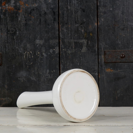 Vintage White Ceramic Rometti Vase (photo 8 of 9)