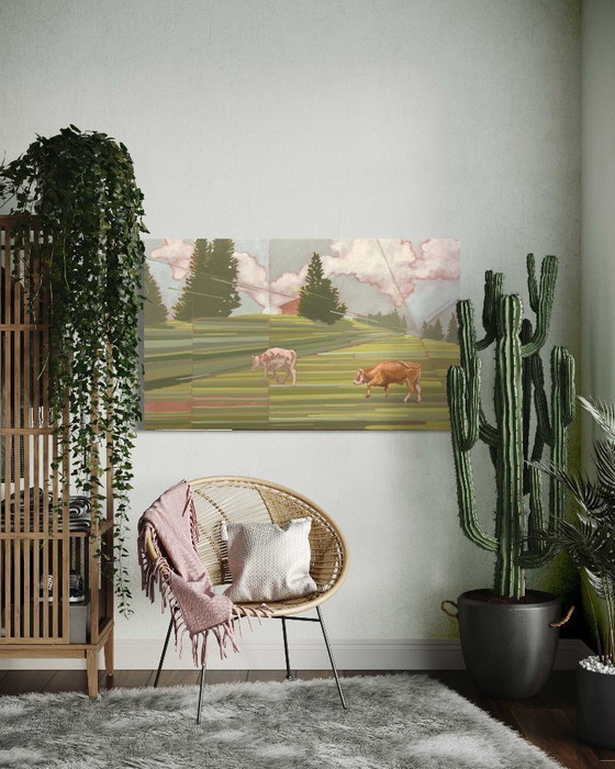 Image 1 of Tra cielo e terra, olio su tela, 130x80 cm