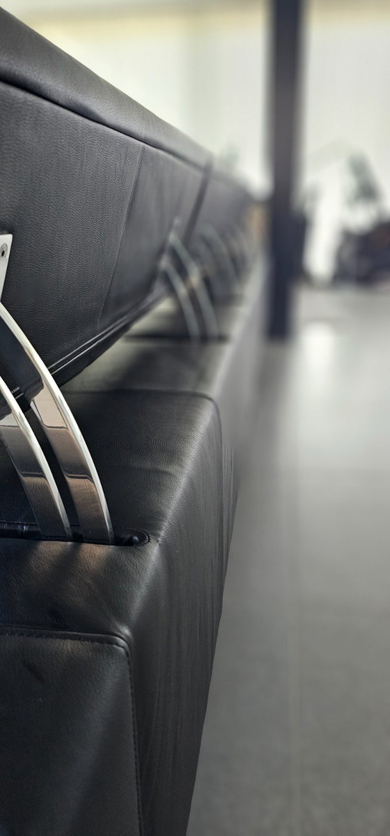 Jori Shiva Bank Met Chaise Longue In Zwart Leer – 3-5 zitsbanken, Leather (photo 3 of 10)