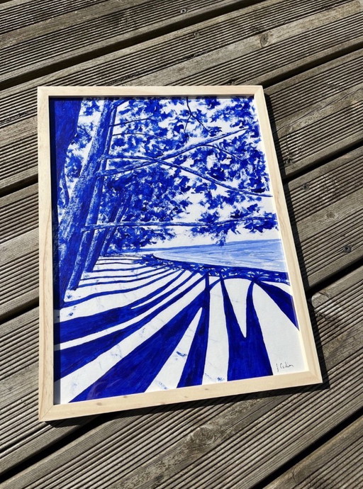 Acrylic on white Hahnemuhle paper. Size 40x30cm.