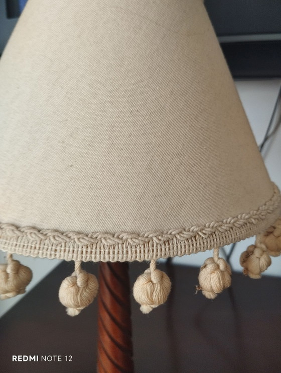 Set de lamparas, Lámparas de mesa, Textil, Madera, Beige (foto 2 de 5)