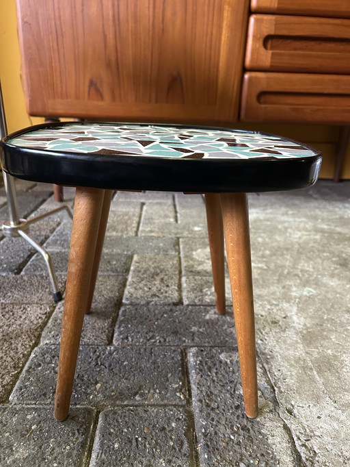 Vintage 70s mosaic plant table