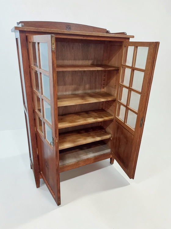 Image 1 of antique bookcase art deco cabinet