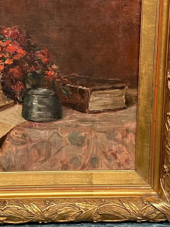 Mr. Van Der Borght. “Still life with flowers.” – Paintings & Drawings, Wood (photo 5 of 9)