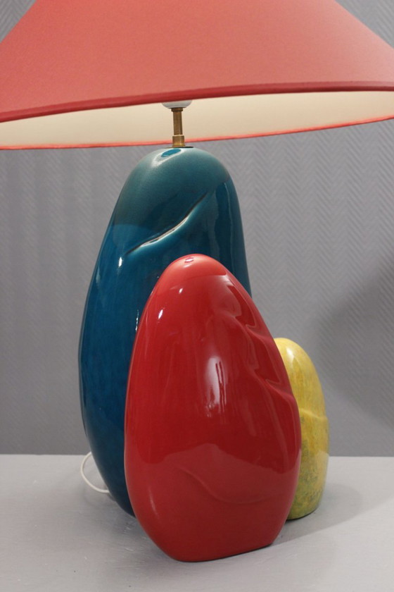 Image 1 of François Chatain - Grande lampe menhir vintage design post-moderne France 1990s