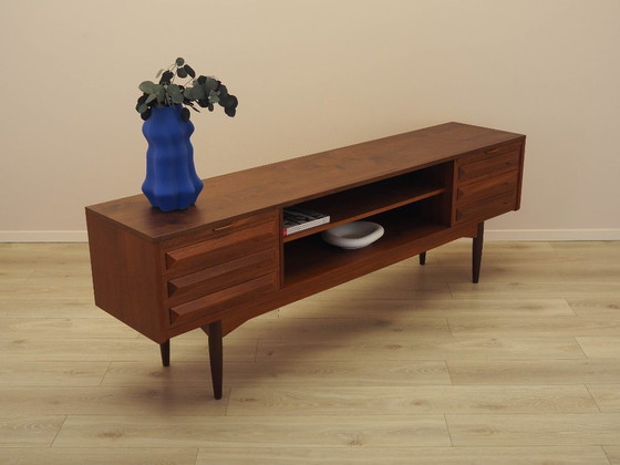Credenza danese in teak con ripiani estraibili e cassetti, anni '70 – Credenze, Wood (photo 6 of 18)