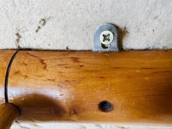 Image 1 of Mid-Century Faux Bambus Wandhalterung Garderobe