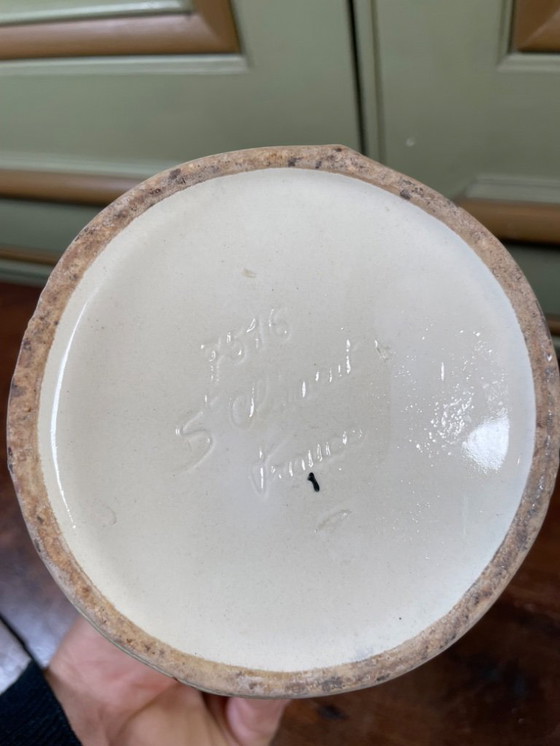 Image 1 of Saint-Clément rooster carafe/pitcher – French earthenware – 30 cm – Vibrant colours!