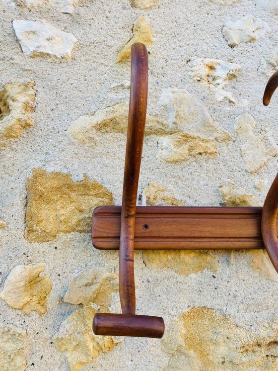 Image 1 of Bugholz, Wandhalterung, Garderobe und Hutständer von Japy Frères, ca. 20er/30er Jahre