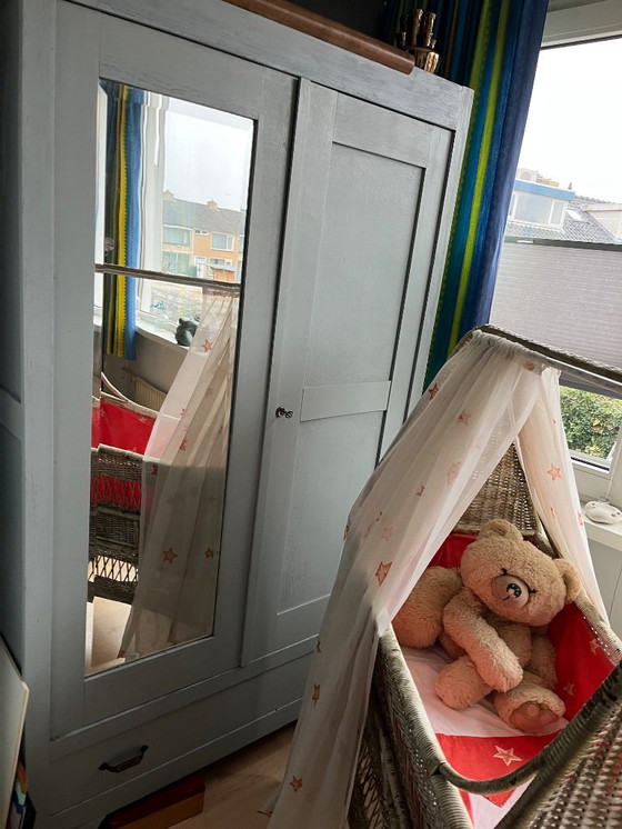 Image 1 of Antique French wicker cradle