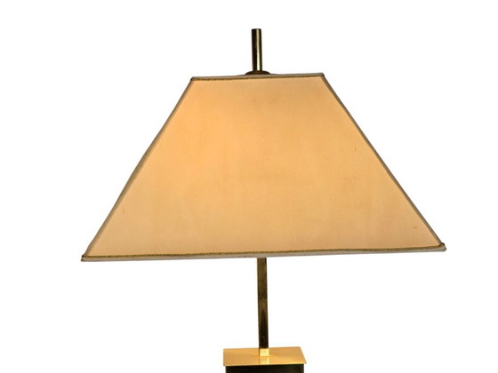 Image 1 of Lámpara de pie de lucita de latón y plexiglás