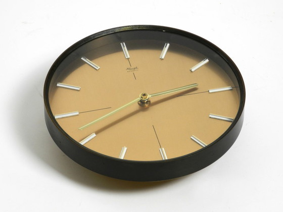 Image 1 of Beautiful very elegant heavy Mid Century Kienzle wall clock made of bronze and brass