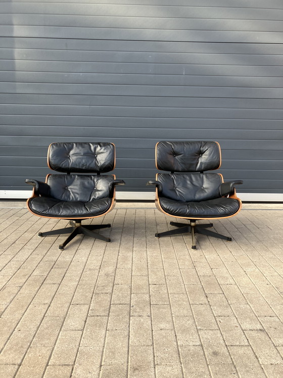 Image 1 of 2x Eames Lounge Chair Contura/Fehlbaum 1950er Jahre
