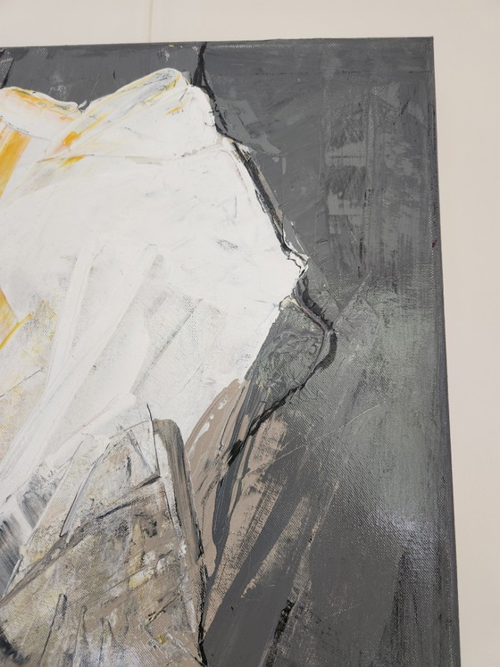 Image 1 of A beautiful, large abstract artwork by the artist Mia Vaenen, dated 2012.