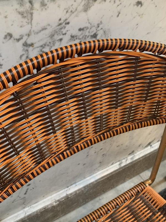 Vintage Italian Garden Patio Scoubidou Armchairs, 1950s, Set of 6 – Plastic, Iron, Italian Design (photo 7 of 18)