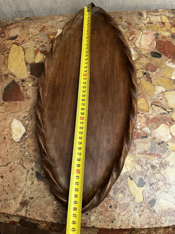 Image 1 of Plateau / Vide Poche ovale en Chêne attribué à Stanley Webb Davies de Windermere