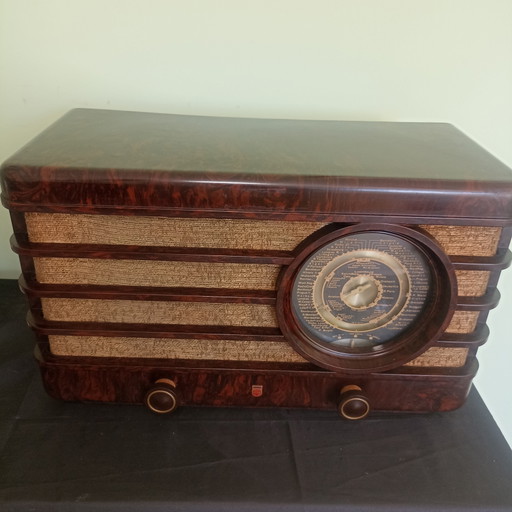 Rare radio à lampes Art Déco Philips 834A « Superinductance » (1933) - Très complète ! – decoratieve objecten, Other