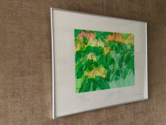 Image 1 of Walasse Ting „Blätter“ Kunstwerk