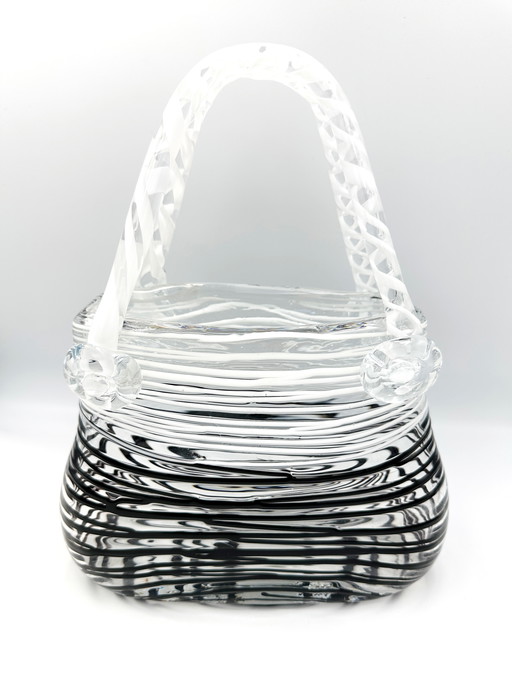 Mouth-blown glass bag / vase, Leonardo