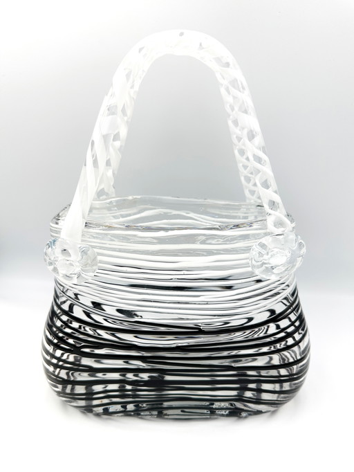 Mouth-blown glass bag / vase, Leonardo