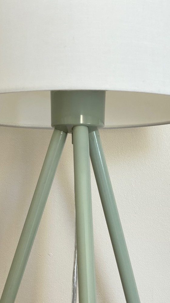 Image 1 of Green Metal Tripod Lamp, 1990s