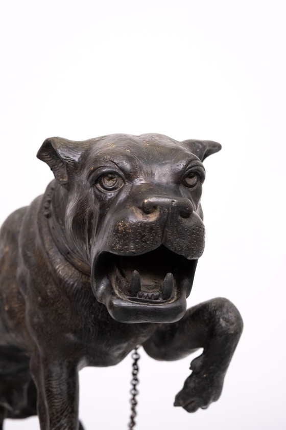 Image 1 of Großer Bronze-Mastiff, Charles Valton 1890 Frankreich