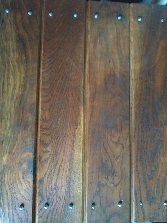 Image 1 of Vintage 'Medieval Brutalist Style' Bijzettkastje nachtkastje