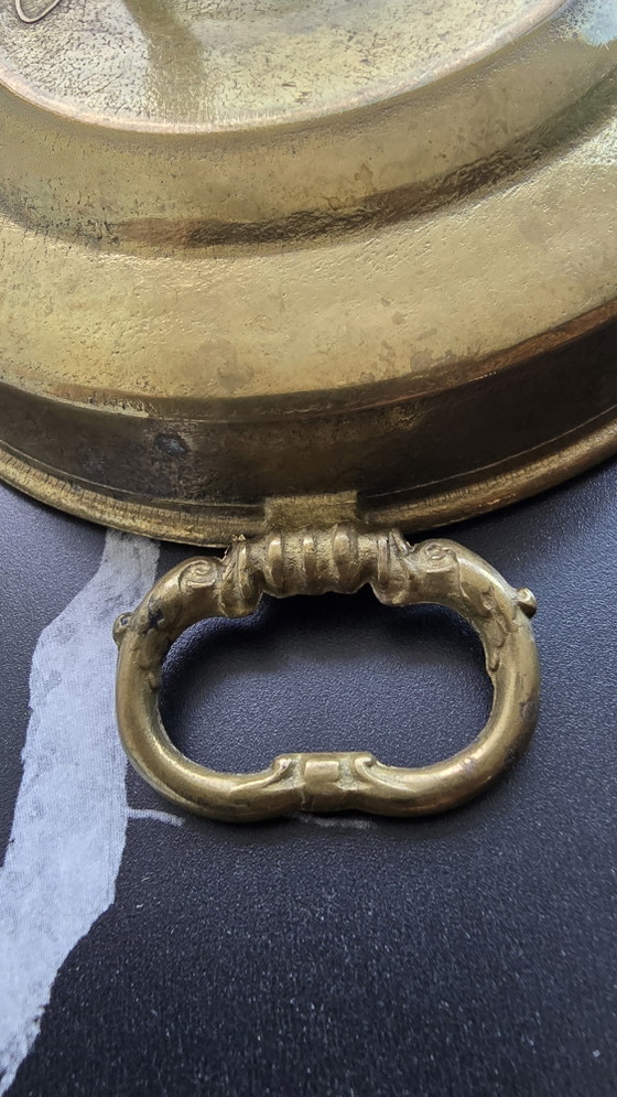 Vintage Solid Brass Studio Bowl – Signed Artisan Piece (1950s–1970s) (photo 6 of 15)